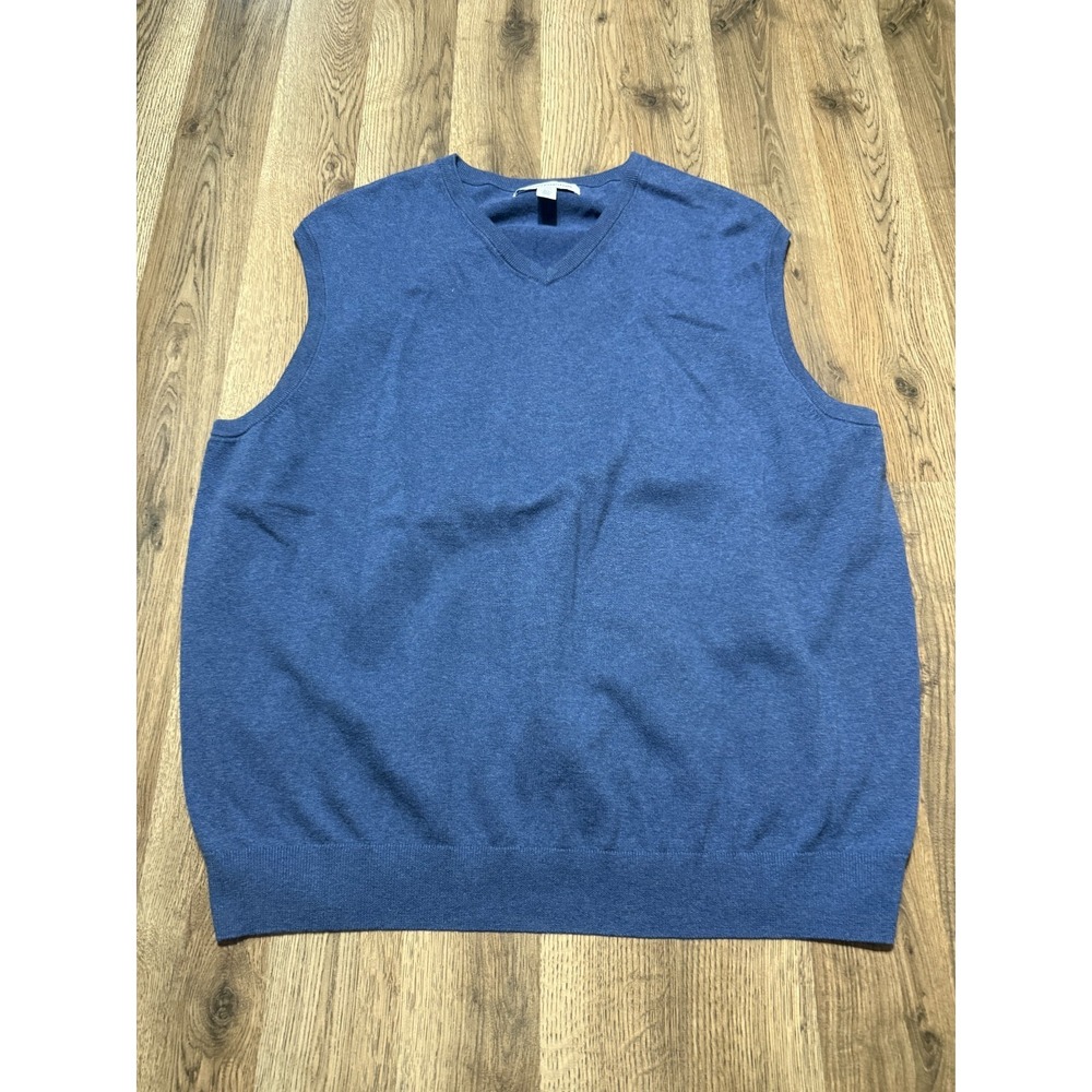 Amazon Essentials Sweater, Men's Size 2XL, Blue, Vest, Pullover, V-neck